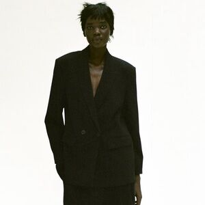 Zara oversized double breasted blazer